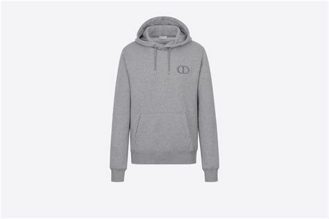 Dior grey fleece hoodie